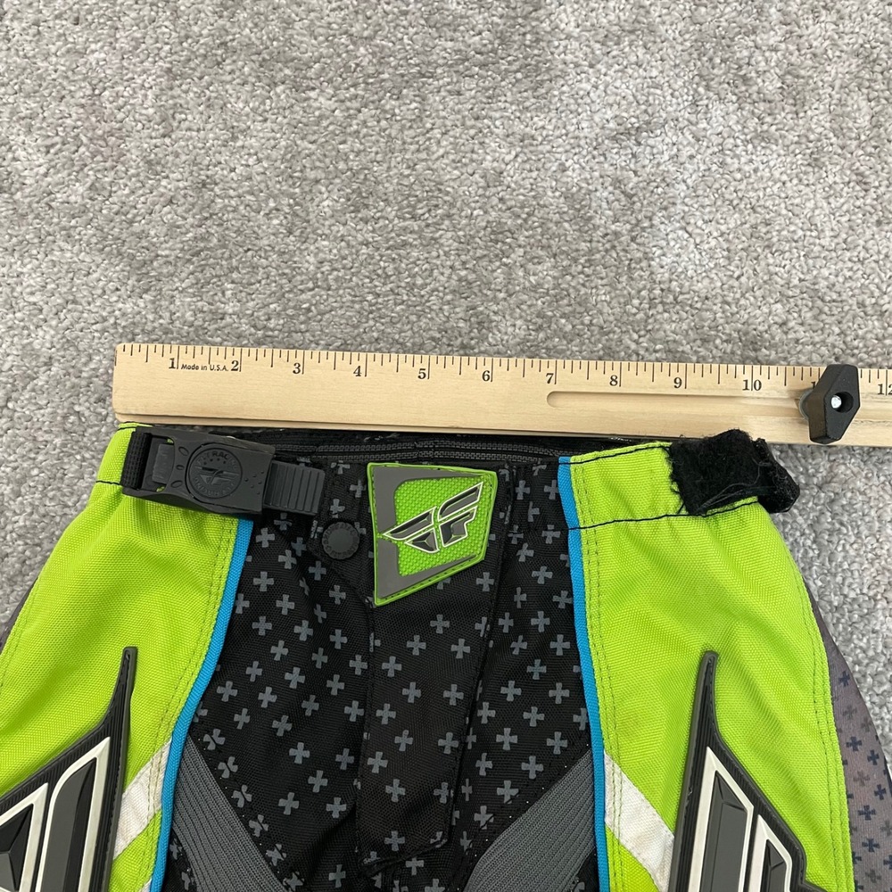 Fly Racing Motocross Pants Youth 20 F16 Neon Green Black Boys Girls - Picture 7 of 10
